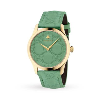 Gucci G-Timeless YA1264099 Unisex Green Leather38mm