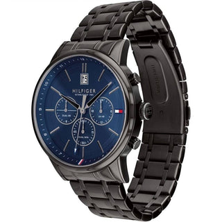 Tommy Hilfiger mod. 1791633 Mens Chronograph Black & Blue Stainless