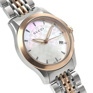 Gucci watch 27mm G-Timeless Pearl White Ladies YA126537