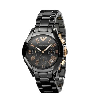 Emporio Armani watch AR1411 Ladies Black Gold Ceramica