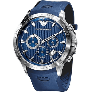 Emporio Armani watch AR0649 Blue Dial Mens CHRONOGRAPH Rubber