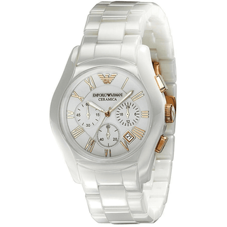 Emporio Armani watch AR1417 Ladies White Gold adds Ceramica